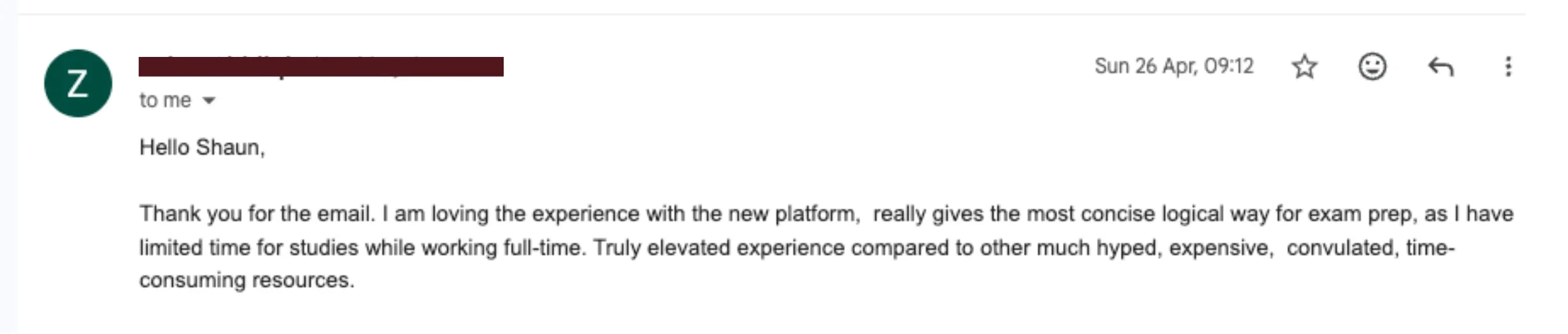 Message from a Fellow Academy candidate