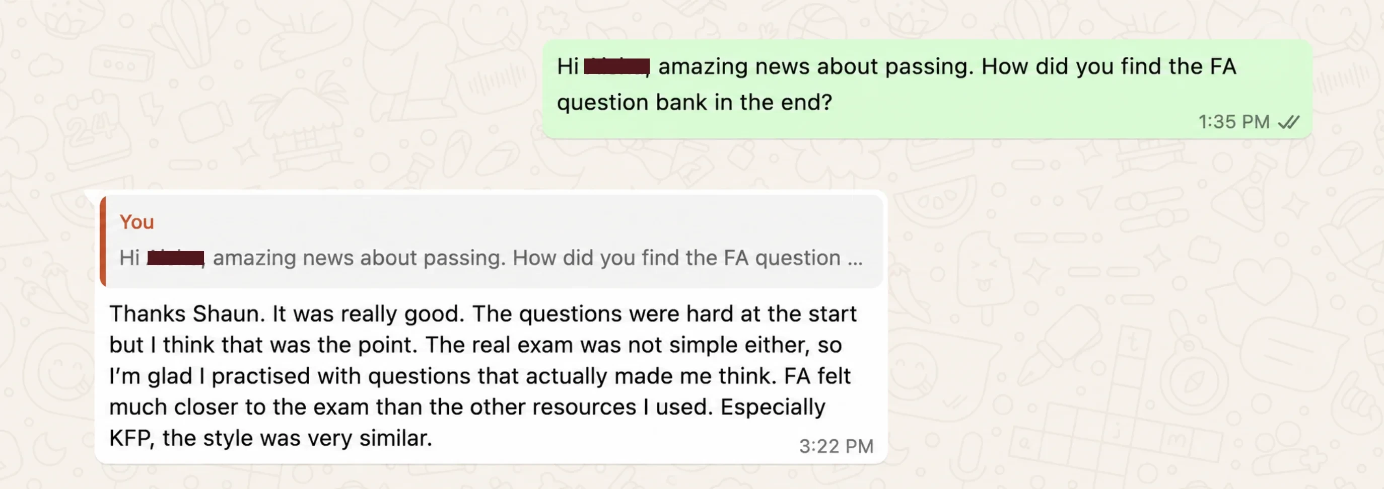 Message from a Fellow Academy candidate