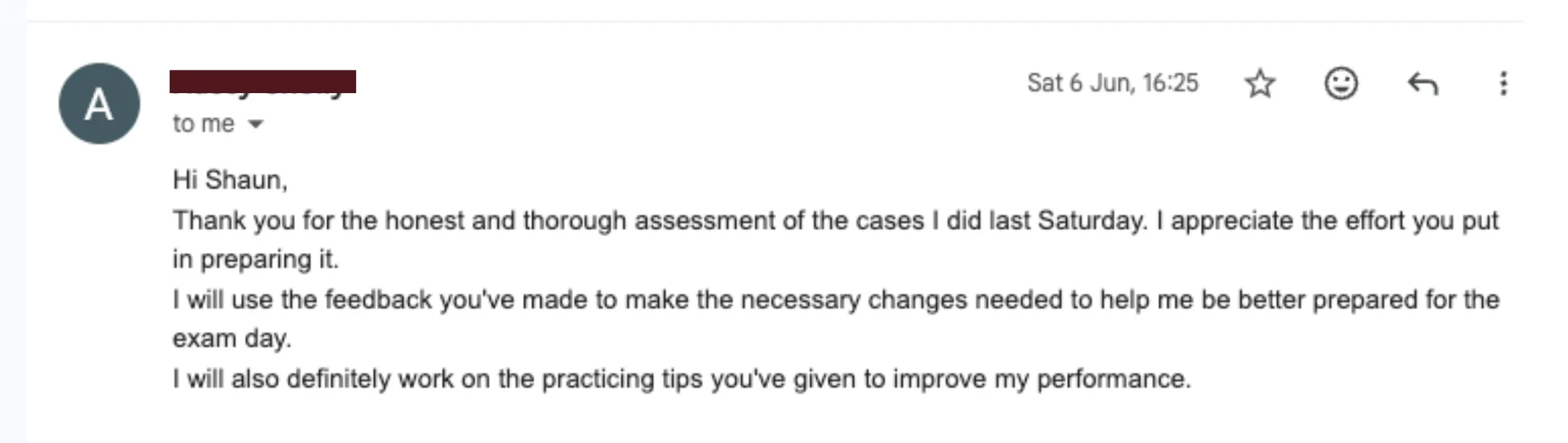 Message from a Fellow Academy candidate