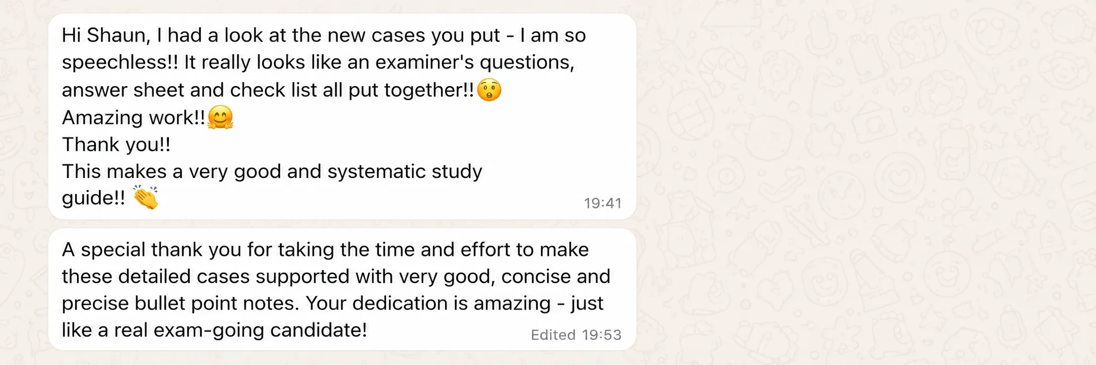 Message from a Fellow Academy candidate